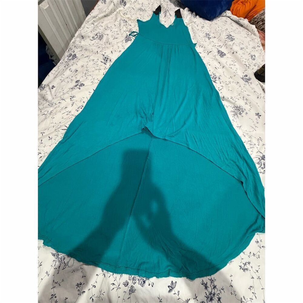 Double zero Women's High-Low Dress Blue Size M Summer Casual Elegant